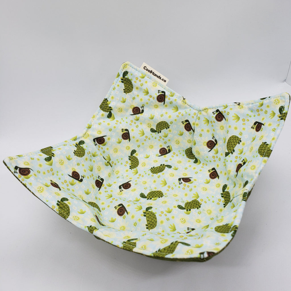 100% Cotton Microwavable Bowl Cozy - Slow and Steady-3