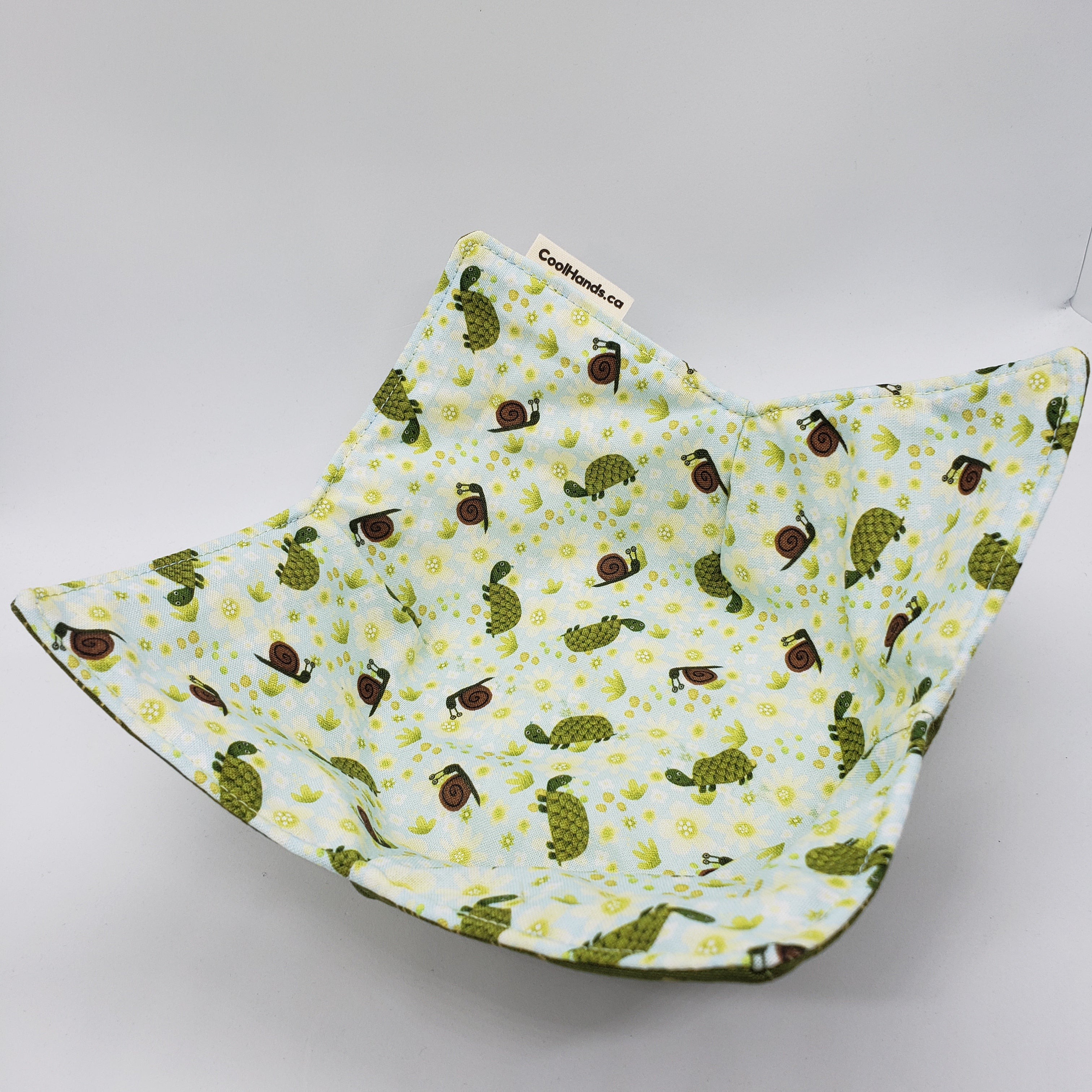 100% Cotton Microwavable Bowl Cozy - Slow and Steady-3