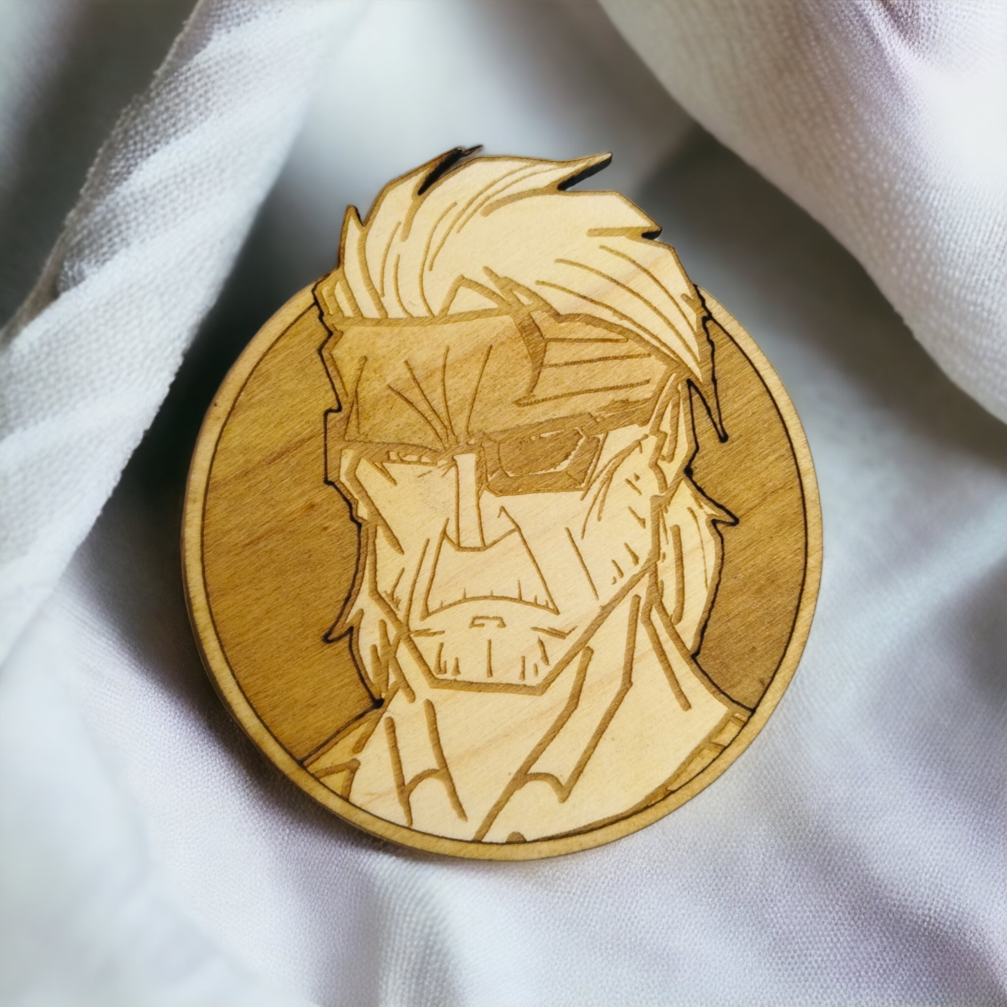 Set of 6 Metal Gear Solid Wooden Coasters - Handmade Gift - Christmas Decor - Wood Kitchenware-1
